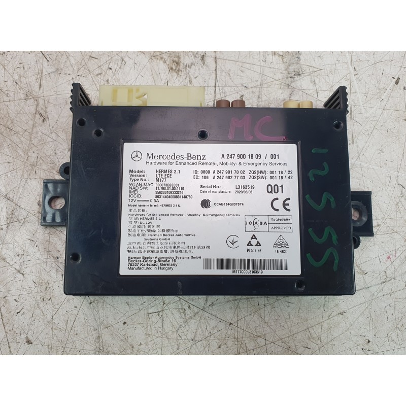 Recambio de modulo electronico para mercedes-benz gle coupe (c167) gle 350 d 4-matic (167.321) referencia OEM IAM A2479001809  