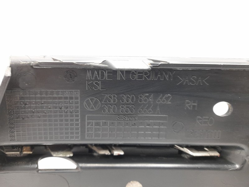 Recambio de rejilla paragolpes derecha para volkswagen passat b8 (3g2, cb2) 2.0 tdi referencia OEM IAM 3G0854662  107236415/2451