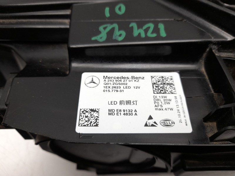 Recambio de faro izquierdo para mercedes-benz eqb (x243) eqb 250+ (243.602) referencia OEM IAM A2439062701  