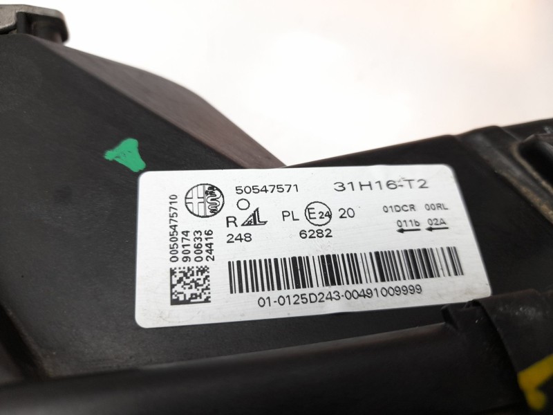 Recambio de faro derecho para alfa romeo giulia (952_) 2.2 d (952aem250, 952aea250) referencia OEM IAM 50547571  