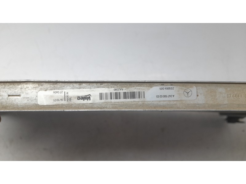 Recambio de radiador agua para mercedes-benz b-klasse (bm 247) b 200 d referencia OEM IAM 2475000203 T97439A ME428R001/550354