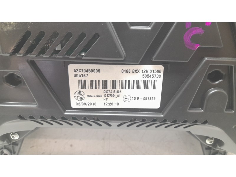 Recambio de cuadro instrumentos para alfa romeo giulia (952_) 2.2 d (952aem250, 952aea250) referencia OEM IAM 50545730 A2C104590
