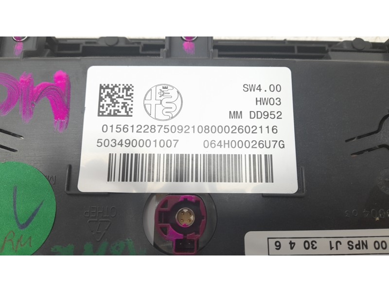 Recambio de pantalla multifuncion para alfa romeo giulia (952_) 2.2 d (952aem250, 952aea250) referencia OEM IAM 0000156144935  