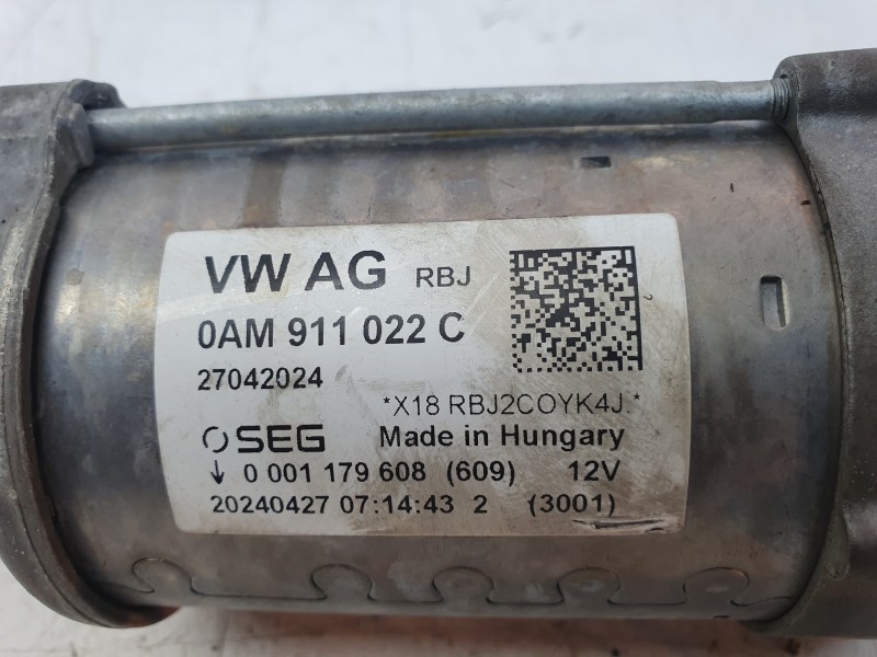 Recambio de motor arranque para seat leon (kl1, klg) 1.0 tsi referencia OEM IAM 0AM911022C 0001179608 ARF980401BS/ARF130A01BS