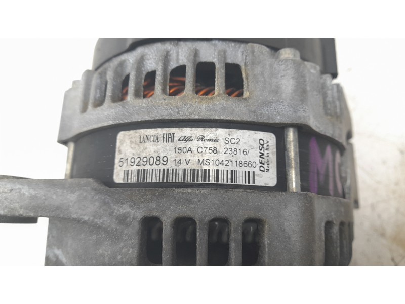 Recambio de alternador para alfa romeo giulia (952_) 2.2 d (952aem250, 952aea250) referencia OEM IAM 51929089 MS1042118660 ALF86