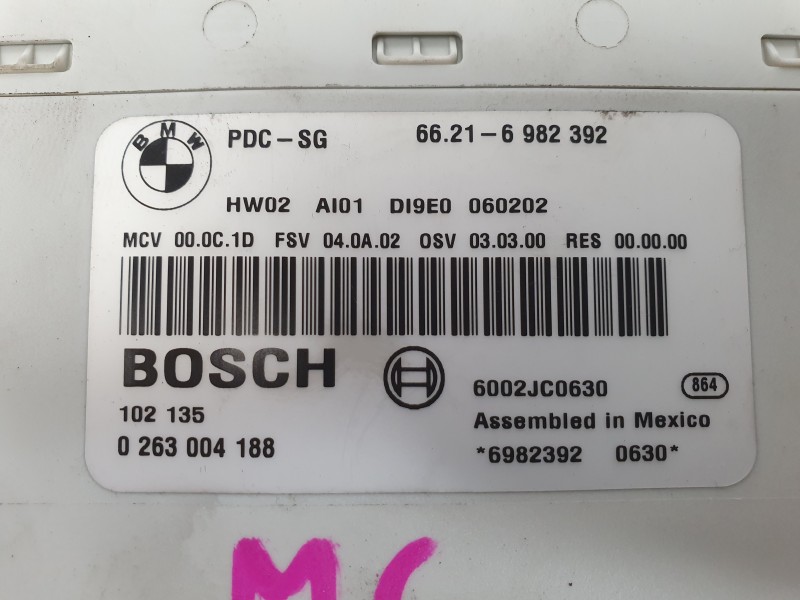 Recambio de modulo electronico para bmw 3 (e90) 320 d referencia OEM IAM 66216982392 0263004188 