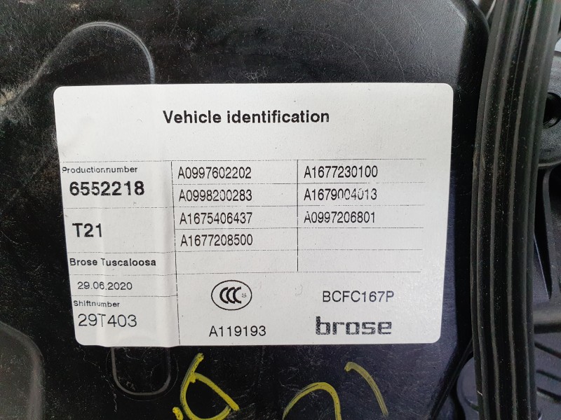 Recambio de elevalunas delantero derecho para mercedes-benz gle coupe (c167) gle 350 d 4-matic (167.321) referencia OEM IAM 1677
