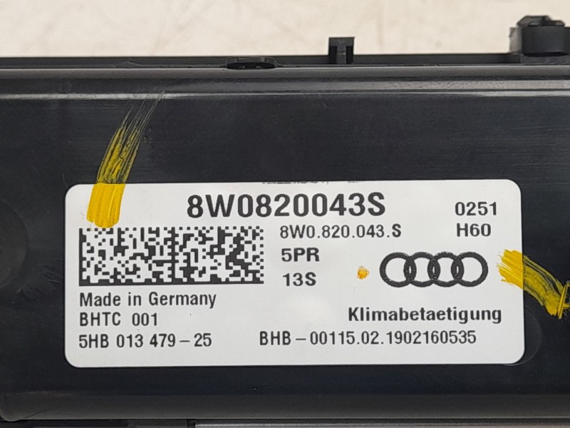 Recambio de mando climatizador para audi a4 b9 (8w2, 8wc) 40 tfsi mild hybrid referencia OEM IAM 8W0820043S  
