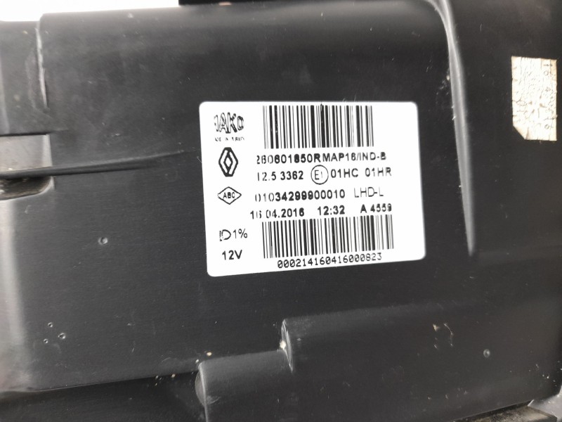 Recambio de faro izquierdo para renault clio iv (bh_) 0.9 tce 90 referencia OEM IAM 260601850R  10119960002/11018521/5500071/RN3