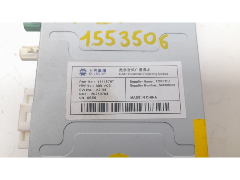 Recambio de modulo electronico para mg zs suv (azs1) 1.5 vti referencia OEM IAM 11148767  