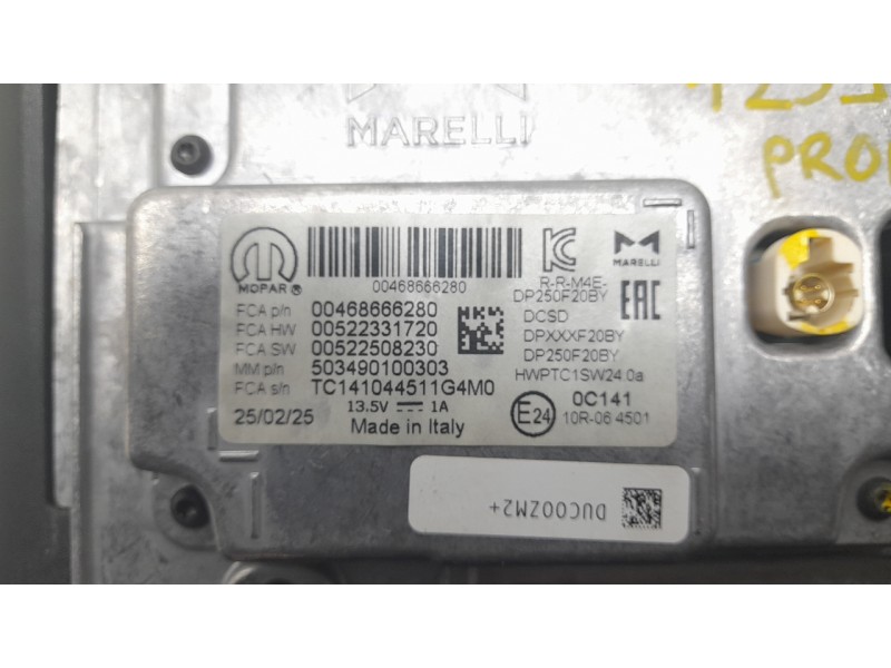 Recambio de pantalla multifuncion para toyota proace max referencia OEM IAM 00468666280 503490100303 