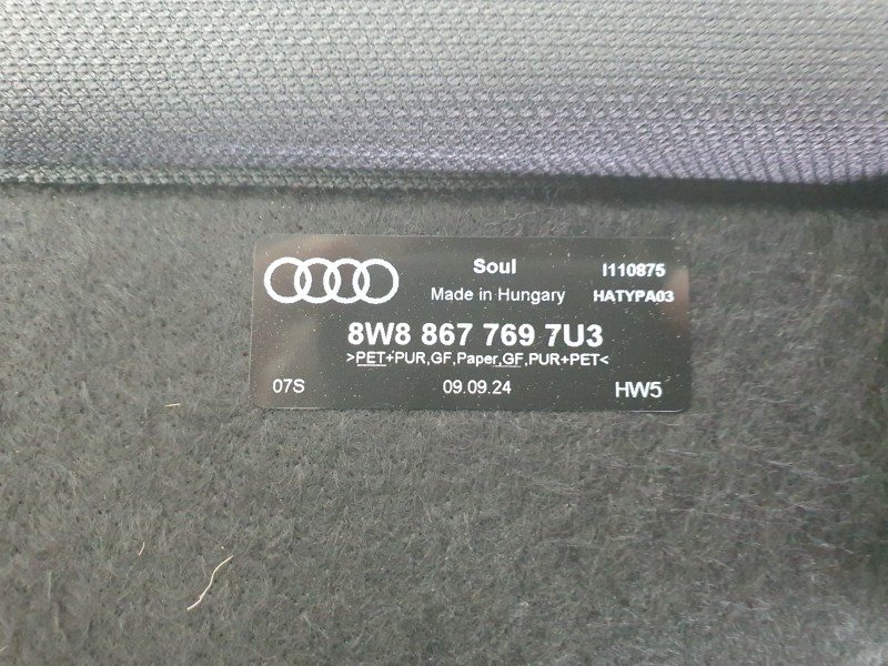 Recambio de bandeja trasera para audi a5 sportback (f5a, f5f) 40 tfsi mild hybrid referencia OEM IAM 8W8867771 8W8867771 