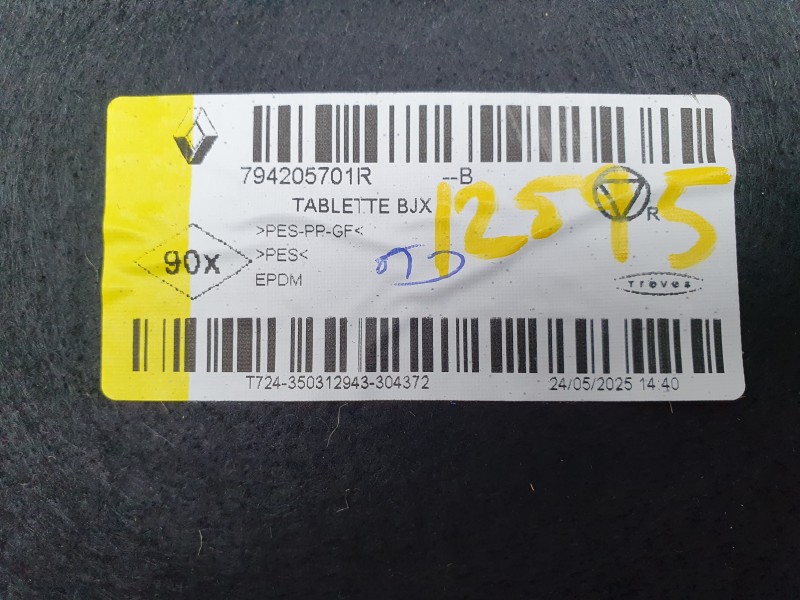 Recambio de bandeja trasera para dacia sandero iii 1.0 tce 90 eco-g referencia OEM IAM 794205701R 794205701R 