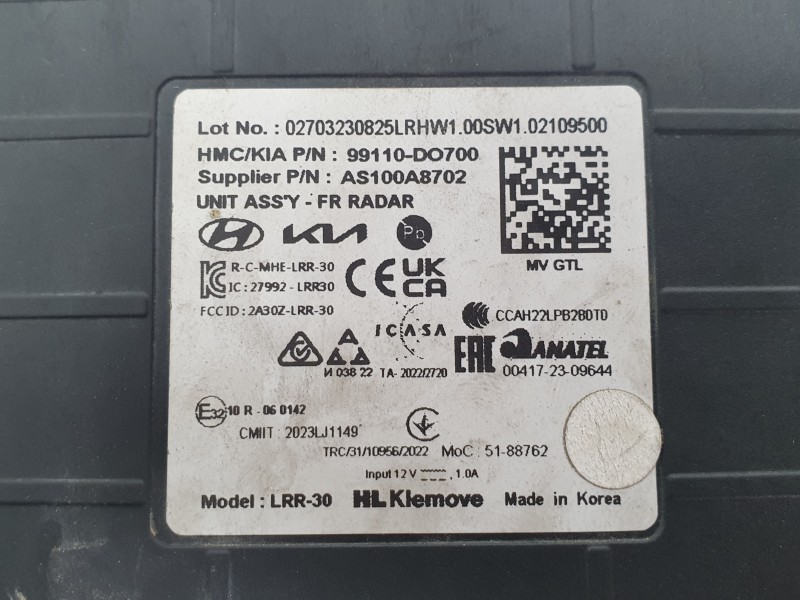 Recambio de modulo electronico para kia ev9 100 gt-line awd referencia OEM IAM  99110DO700 
