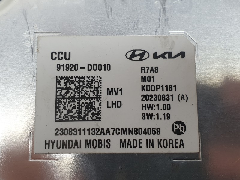 Recambio de modulo electronico para kia ev9 100 gt-line awd referencia OEM IAM  91920DO010 