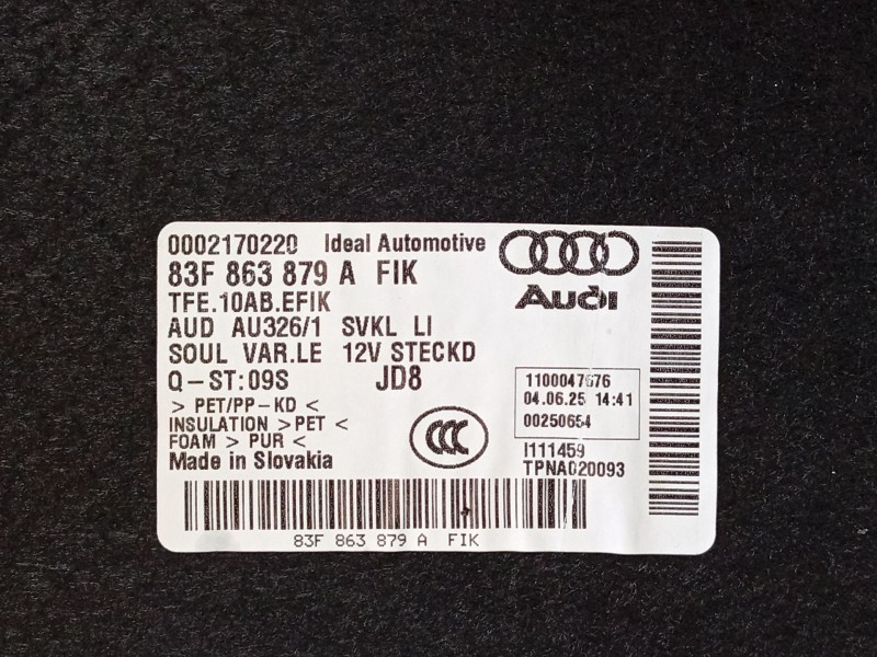 Recambio de juego tapizados / cartoneras para audi q3 sportback (f3n) 35 tdi referencia OEM IAM   