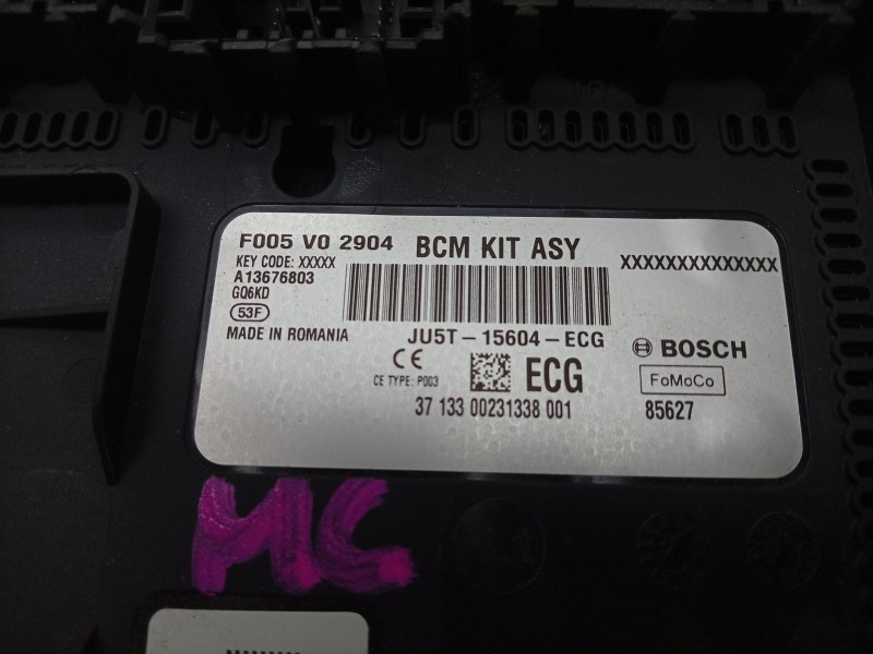 Recambio de caja reles / fusibles para ford fiesta vii (hj, hf) 1.0 ecoboost referencia OEM IAM 00231338 JU5T15604ECG 
