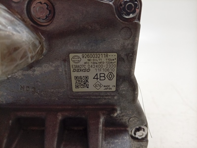 Recambio de compresor aire acondicionado para nissan juke (f16_) 1.6 hybrid referencia OEM IAM 0424002320 926003211R 