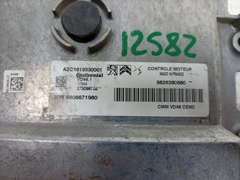 Recambio de centralita motor uce para citroën c4 grand picasso ii (da_, de_) 1.2 thp 130 referencia OEM IAM A2C1619530001 982638