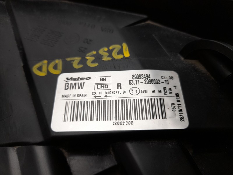 Recambio de faro derecho para bmw x1 (e84) sdrive 18 d referencia OEM IAM  63112990002 10106241001/11204702/2140012/BM7024903