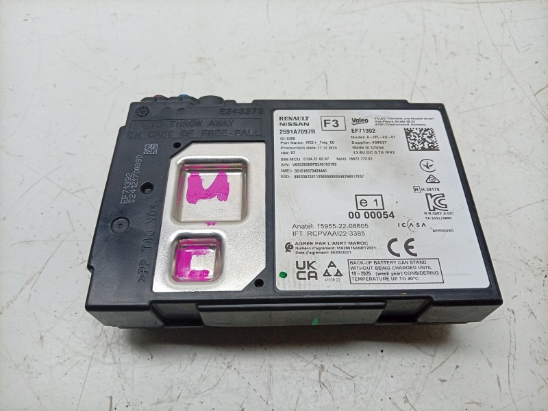 Recambio de modulo electronico para dacia spring referencia OEM IAM EF71392 2591A7097R 