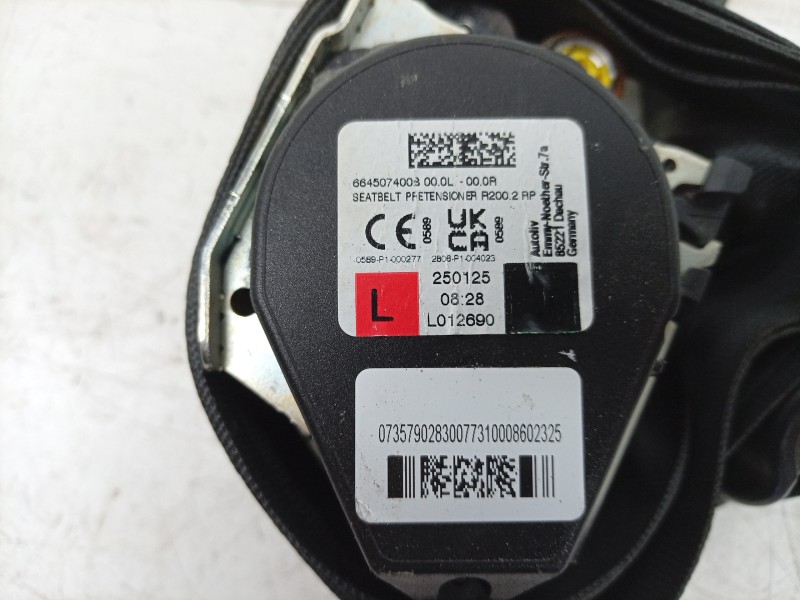 Recambio de cinturon seguridad trasero izquierdo para toyota proace max referencia OEM IAM 664507408 0589P1000277 