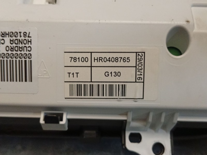 Recambio de cuadro instrumentos para honda cr-v elegance 4x2 referencia OEM IAM 78100HR0408765 78100HR0408765 