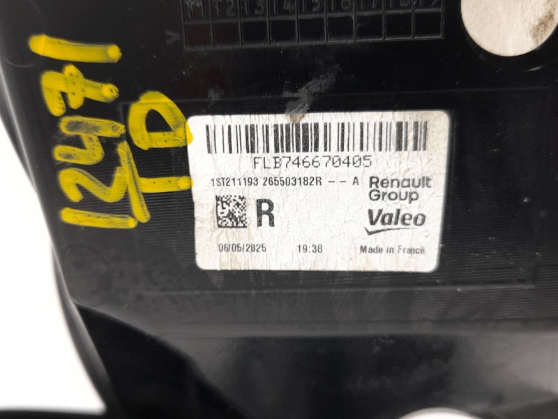 Recambio de piloto trasero derecho para renault 4 e-tech 120 referencia OEM IAM  265503182R 