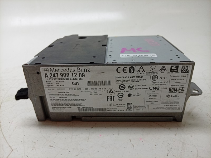 Recambio de sistema navegacion gps para mercedes-benz b-klasse (bm 247) b 180 referencia OEM IAM  A2479001209 