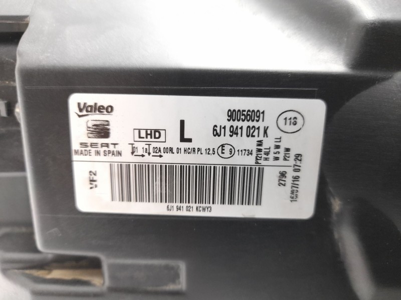Recambio de faro izquierdo para seat ibiza iv (6j5, 6p1) 1.4 tdi referencia OEM IAM  6J1941021K 9010001