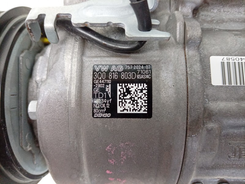 Recambio de compresor aire acondicionado para audi q2 (gab, gag) 30 tdi referencia OEM IAM  3Q0816803E 320197/CAF260137VW