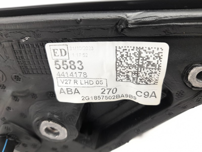 Recambio de retrovisor derecho para volkswagen polo vi (aw1, bz1, ae1) 1.0 tsi referencia OEM IAM  2G1857502BA9B9 1052378013/273