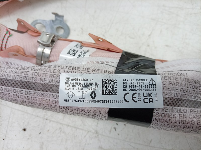 Recambio de airbag cortina delantero izquierdo para renault 4 e-tech 120 referencia OEM IAM  0589P1001338 