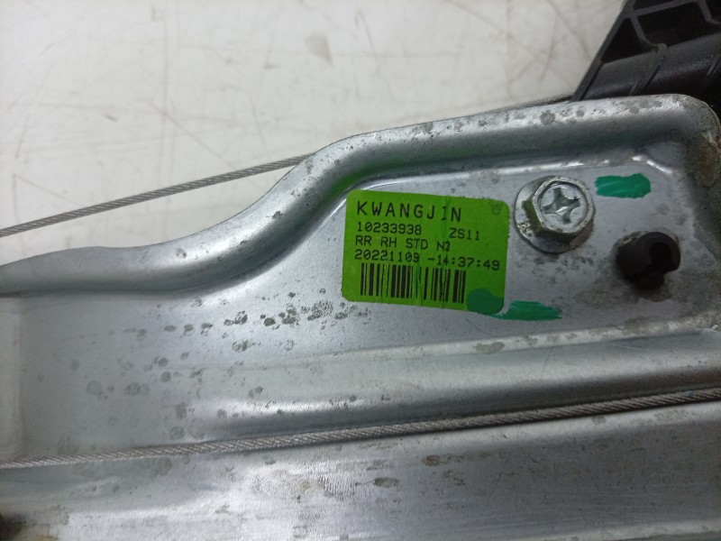Recambio de elevalunas trasero derecho para mg zs suv (azs1) 1.0 t-gdi referencia OEM IAM  10233938 