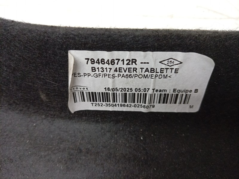 Recambio de bandeja trasera para renault 4 e-tech 120 referencia OEM IAM  794646712R 