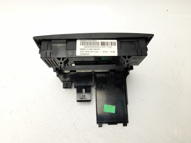 Recambio de mando climatizador para seat ibiza (6l1) referencia OEM IAM  6L0820043E 