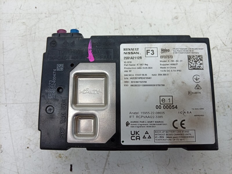 Recambio de modulo electronico para dacia sandero iii 1.0 tce 90 eco-g referencia OEM IAM EF37373 2591A2112R 