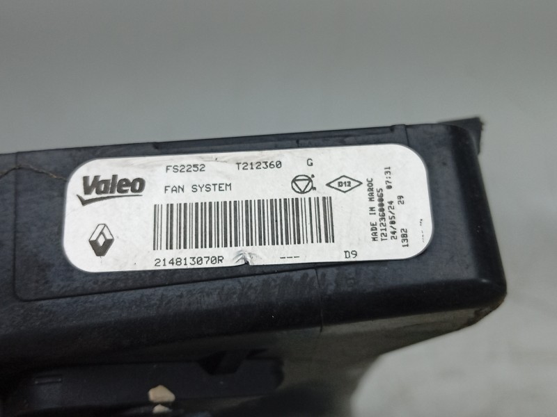 Recambio de electroventilador para dacia sandero iii 1.0 tce 90 eco-g referencia OEM IAM 214813070R 214813070R 