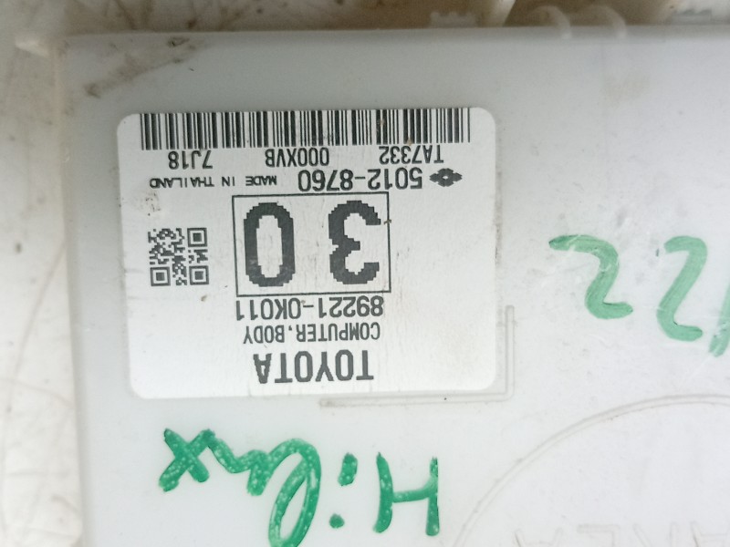 Recambio de modulo electronico para toyota hilux (gun1) doble cabina dlx 4x4 referencia OEM IAM 50128760 892210K011 