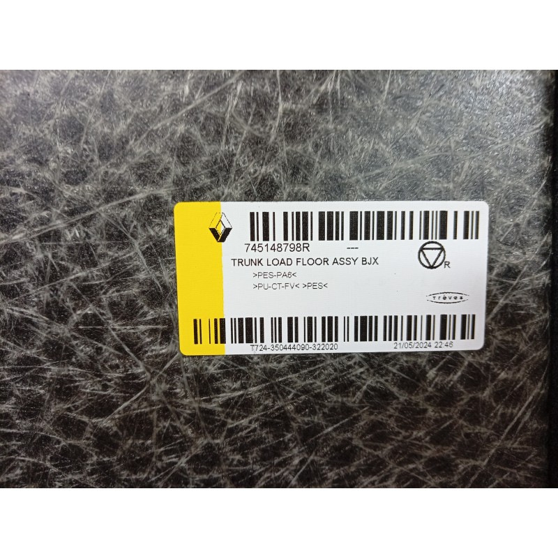 Recambio de tapizado maletero suelo para dacia sandero iii 1.0 tce 90 eco-g referencia OEM IAM  745148798R 