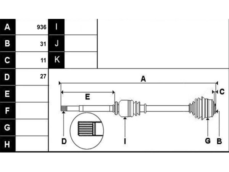 Recambio de transmision delantera derecha para bmw serie 1 lim. (f40) 120i referencia OEM IAM  31605A2E048 
