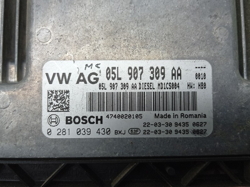 Recambio de centralita motor uce para seat leon (kl1, klg) 2.0 tdi referencia OEM IAM 05L907309AA 05L907309AA 
