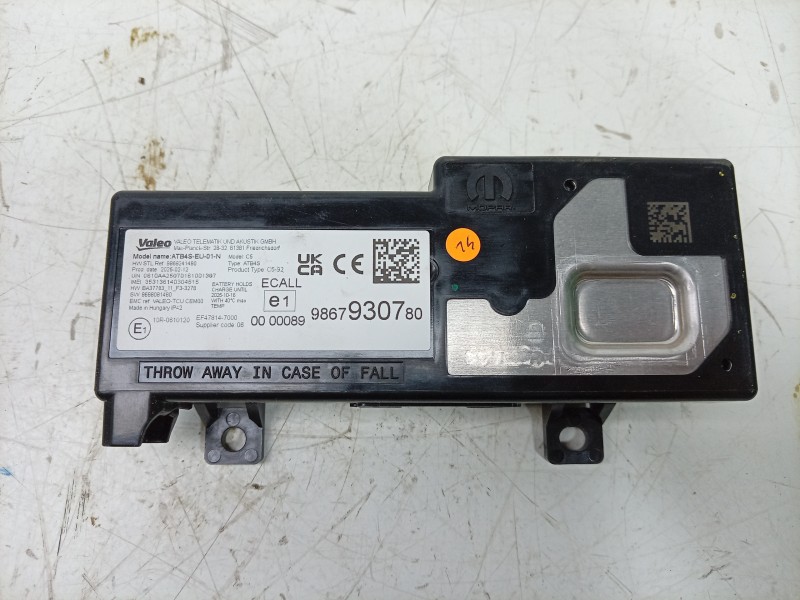 Recambio de unidad de control para citroën c4 x 1.2 hybrid 136 136 ch gasolina/eléctrico (2024) referencia OEM IAM  9867930780 