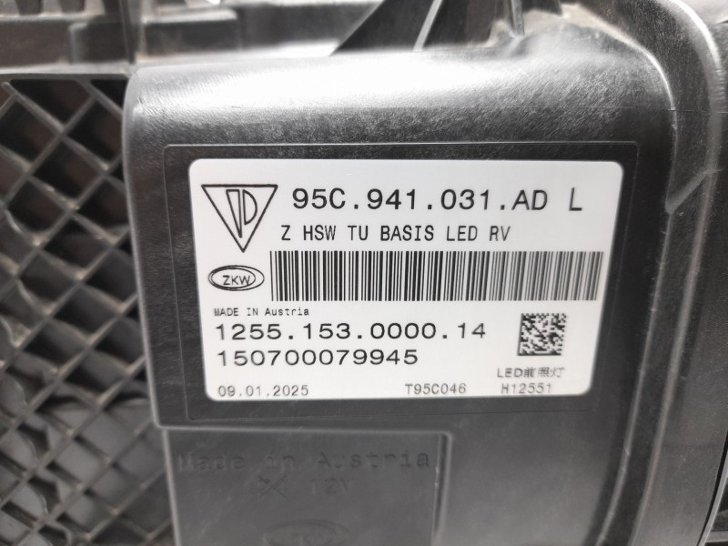 Recambio de faro izquierdo para porsche macan (xab) 4 electric (xabbb1, xabfd1) referencia OEM IAM  95C941031AD 