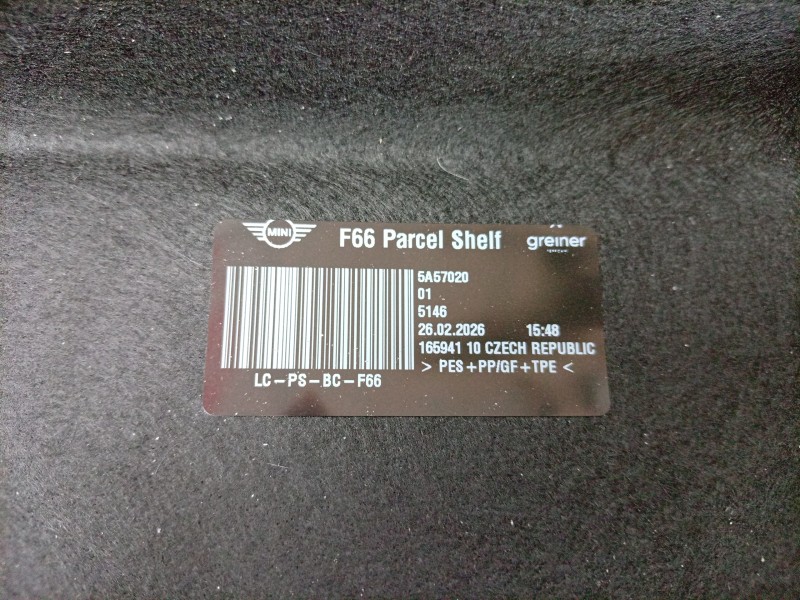 Recambio de bandeja trasera para mini cooper c referencia OEM IAM   
