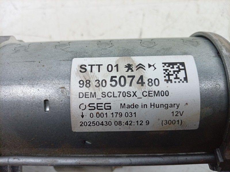 Recambio de motor arranque para citroën c4 iii (ba_, bb_, bc_) 1.2 puretech 130 (bahnsa, bahnsb) referencia OEM IAM 0001179031 9