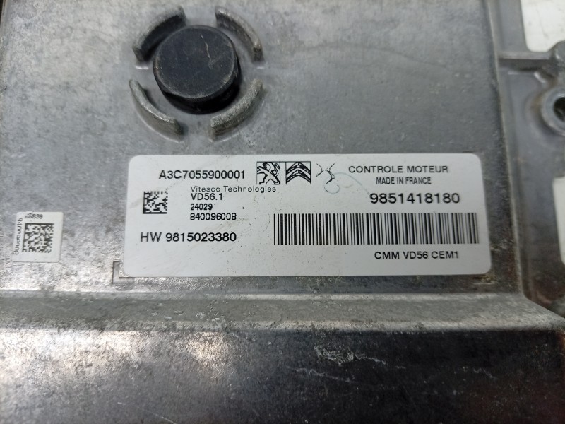 Recambio de centralita motor uce para opel crossland x / crossland (p17, p2qo) 1.2 (75) referencia OEM IAM A3C7055900001 9851418