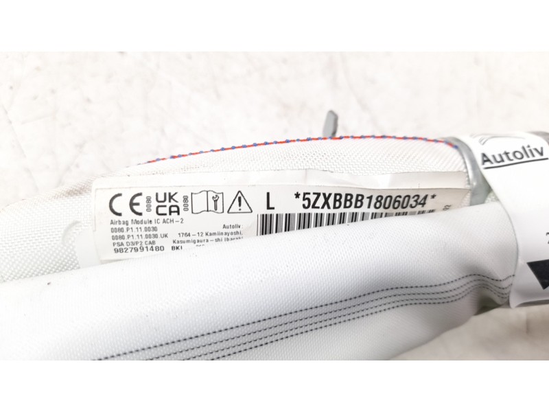 Recambio de airbag cortina delantero izquierdo para opel corsa f 1.2 referencia OEM IAM 9827991480  