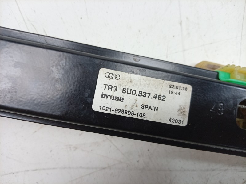 Recambio de elevalunas delantero derecho para audi q3 (8ub, 8ug) 1.4 tsi referencia OEM IAM  8U0837462 113790/106022916/EPSAU068