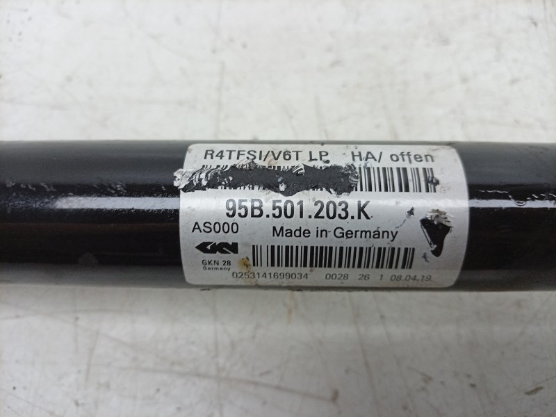 Recambio de transmision trasera izquierda para porsche macan (95b) 3.0 s referencia OEM IAM  95B501203K 